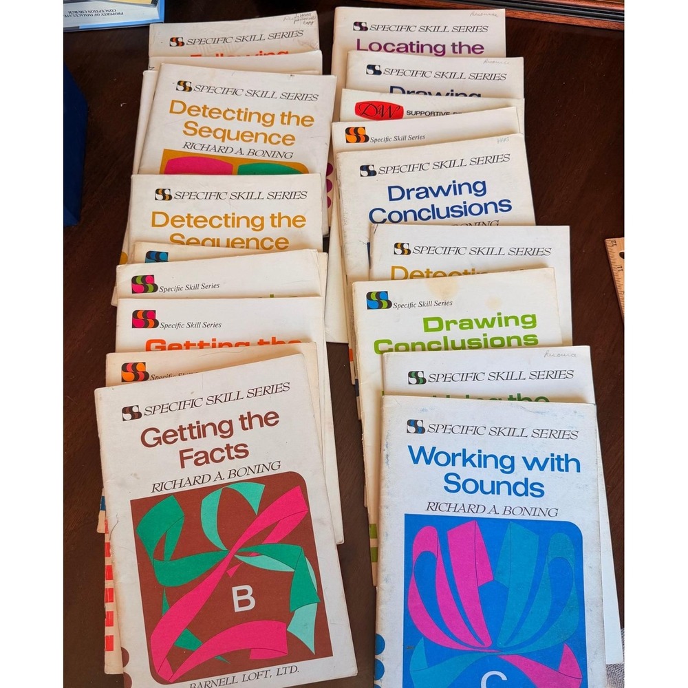 25 Vintage Reading Workbooks Richard Boning Barnell Loft Open Court Teacher Lot